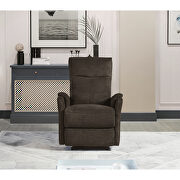 Dark brown fabric recliner chair with power function by La Spezia additional picture 4