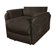 Dark brown fabric recliner chair with power function by La Spezia additional picture 7