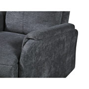 Dark gray fabric recliner chair with power function by La Spezia additional picture 2