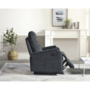 Dark gray fabric recliner chair with power function by La Spezia additional picture 3