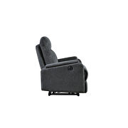 Dark gray fabric recliner chair with power function by La Spezia additional picture 5