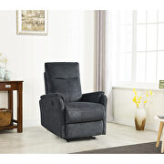 Dark gray fabric recliner chair with power function by La Spezia additional picture 8