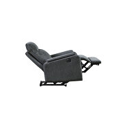 Dark gray fabric recliner chair with power function by La Spezia additional picture 9