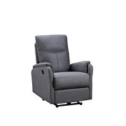 Gray fabric recliner chair with power function by La Spezia additional picture 7