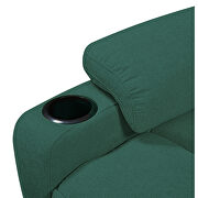 Green fabric electric power lift recliner chair with massage and usb charge ports by La Spezia additional picture 3