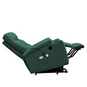 Green fabric electric power lift recliner chair with massage and usb charge ports by La Spezia additional picture 7