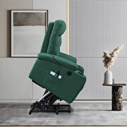 Green fabric electric power lift recliner chair with massage and usb charge ports by La Spezia additional picture 8