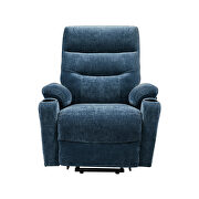 Blue fabric electric power lift recliner chair with massage and usb charge ports by La Spezia additional picture 2