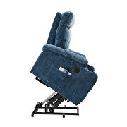 Blue fabric electric power lift recliner chair with massage and usb charge ports by La Spezia additional picture 4