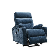Blue fabric electric power lift recliner chair with massage and usb charge ports by La Spezia additional picture 5