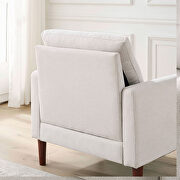 Modern beige fabric tufted chair with ottoman by La Spezia additional picture 2