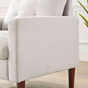 Modern beige fabric tufted chair with ottoman by La Spezia additional picture 3