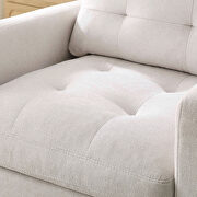 Modern beige fabric tufted chair with ottoman by La Spezia additional picture 7
