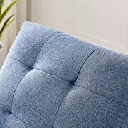 Modern blue fabric tufted chair with ottoman by La Spezia additional picture 2