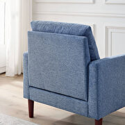 Modern blue fabric tufted chair with ottoman by La Spezia additional picture 3