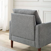 Modern gray fabric tufted chair with ottoman by La Spezia additional picture 3