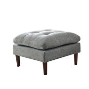 Modern gray fabric tufted chair with ottoman by La Spezia additional picture 8