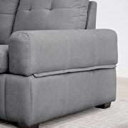 Dark gray fabric modern tufted sofa with storage space by La Spezia additional picture 4