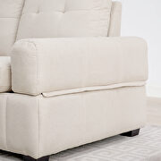 Beige fabric modern tufted sofa with storage space by La Spezia additional picture 4