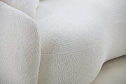 Mid century modern boucle fabric sofa in white by La Spezia additional picture 2