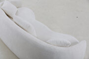 Mid century modern boucle fabric sofa in white by La Spezia additional picture 3