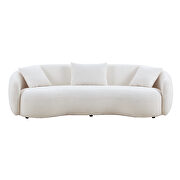 Mid century modern boucle fabric sofa in white by La Spezia additional picture 7