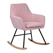 Pink fabric rocking chair by La Spezia additional picture 5