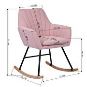 Pink fabric rocking chair by La Spezia additional picture 6