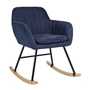 Blue fabric rocking chair by La Spezia additional picture 2