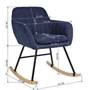 Blue fabric rocking chair by La Spezia additional picture 5