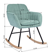 Light green fabric rocking chair by La Spezia additional picture 2