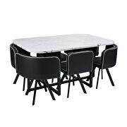 7-piece dining set: marble table top and 6 chairs by La Spezia additional picture 8