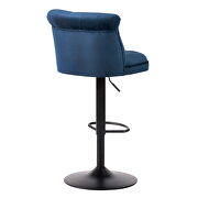 Fashion navy blue fabric adjustable bar chair (set of 2) additional photo 5 of 13