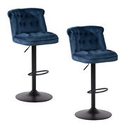Fashion navy blue fabric adjustable bar chair (set of 2) by La Spezia additional picture 9