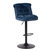 Fashion navy blue fabric adjustable bar chair (set of 2) by La Spezia additional picture 10
