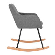 Dark gray fabric rocking chair by La Spezia additional picture 13