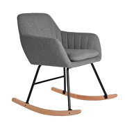 Dark gray fabric rocking chair by La Spezia additional picture 14