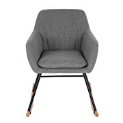Dark gray fabric rocking chair by La Spezia additional picture 6