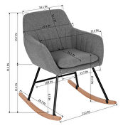 Dark gray fabric rocking chair by La Spezia additional picture 7