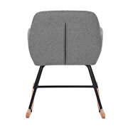 Dark gray fabric rocking chair by La Spezia additional picture 10