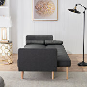Dark gray fabric upholstery folding sofa additional photo 3 of 7