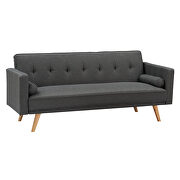 Dark gray fabric upholstery folding sofa by La Spezia additional picture 8