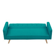 Retro blue linen double corner folding sofa bed by La Spezia additional picture 6