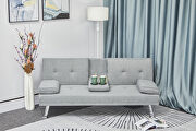 Gray fabric multifunctional double folding sofa bed for office with coffee table by La Spezia additional picture 3