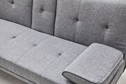Gray fabric multifunctional double folding sofa bed for office with coffee table by La Spezia additional picture 5