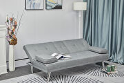 Gray fabric multifunctional double folding sofa bed for office with coffee table by La Spezia additional picture 6