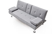 Gray fabric multifunctional double folding sofa bed for office with coffee table by La Spezia additional picture 9