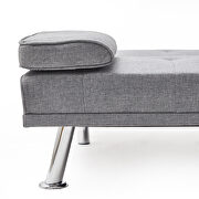 Gray fabric multifunctional double folding sofa bed for office with coffee table by La Spezia additional picture 10