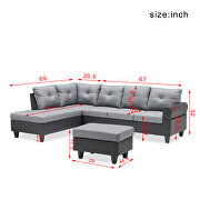 Modern l-shaped corner sofa left chaise longue with coffee table and storage chesman by La Spezia additional picture 7