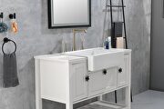 Single bathroom vanity set in white by La Spezia additional picture 3